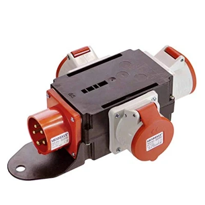 Image de Schwabe MIXO Adaptateur/Distributeur de Courant RHEIN Fiche CEE vers 3 Prises 5 Pôles Distributeur Chantier Robuste IP44 Made in Germany I 60531