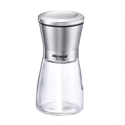 Image de Westmark 63342260 Moulin à épices avec broyeur en céramique acier inoxydable Transparent/argent/noir