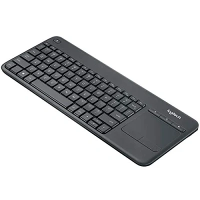 Image de Logitech K400 Plus Clavier sans Fil Touch TV avec Contrôle Média et Pavé Tactile, US International QWERTY Noir