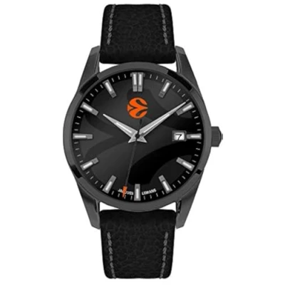 Image de Jacques Lemans Montre en Acier Inoxydable d&#039;un diamètre de 44 mm Homme, Noir,