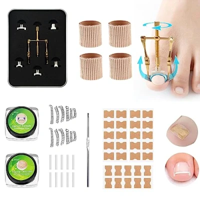 Image de Ensemble D&#039;outils Ongles Incarnés Kit, Correcteur de Paronychie, Kit D&#039;élimination Incarnés, Autocollant Correction des Ongles, 10 Bandes Correctrices D&#039;ongles