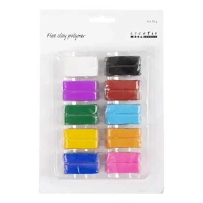 Image de Pâte polymère Creativ Company Fine Clay Multicolore Souple et facile à modeler 200 g