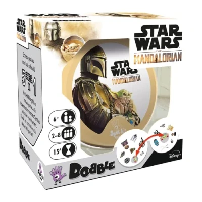 Image de Zygomatic, Dobble Star Wars The Mandalorian Jeu de Cartes Familial 2 à 8 Joueurs partir 6 Ans et Plus 15 Minutes Allemand
