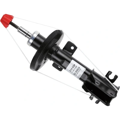 Image de SACHS 314 624 Amortisseur Pression de gaz Système bitube Jambe suspension Goujon en haut FIAT: Stilo 3/5 portes, Multi Wagon