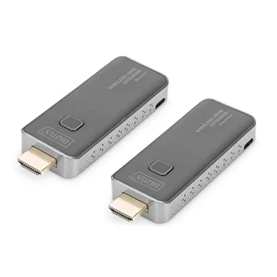 Image de DIGITUS DS 55318 Extender HDMI sans Fil Full HD 1080p 60 Hz Portée 50 m Kit : émetteur &amp; récepteur à Plug Play 1.4 HDCP 1.3