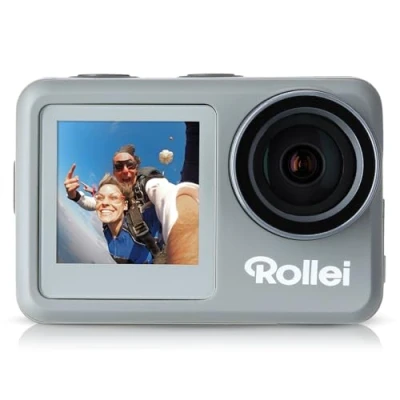 Image de Rollei Caméra sous marine Action Cam 9s Plus I 4K 60 images par seconde avec écran selfie, stabilisation d&#039;image, time lapse, ralenti, fonction boucle, étanche jusqu&#039;à 10 m, 65,5 x 43,8 26,5 mm