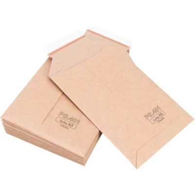 Image de 100 enveloppes carton ondulé, 17,5 x 25 cm (format A5)