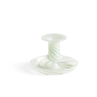 Image de HAY Bougeoir Flare Stripe Vert blanc