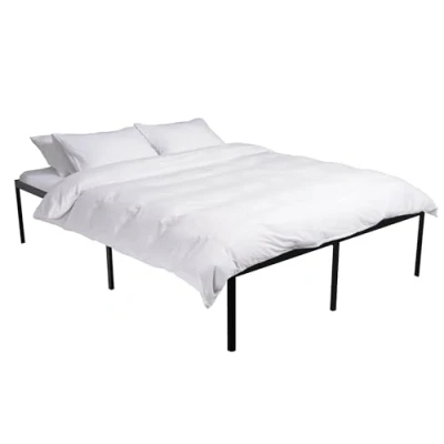 Image de CLP Lit métallique Hamlin avec sommier à Lattes I Cadre de Stable Espace Rangement Moderne Noir résistant, Couleur:Noir, Taille:200x140x41 cm