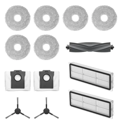 Image de Dreame Kit d&#039;accessoires pour robot L10s Plus Comprend 6x balais (3 paires), 2x filtres, brosses latérales, sacs de collecte la poussière, 1x brosse principale, Accessoires d&#039;origine