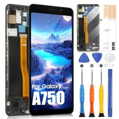 Image de TFT pour Samsung Galaxy A7 2018 LCD Écran A750 SM A750F A750FN A750N A750G A750GN/DS Tactile Digitizer Full Assembly avec Réparation Kit (Noir Cadre)