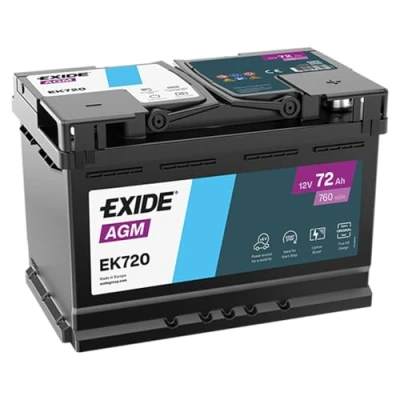 Image de EXIDE EK720 Batterie de démarrage 12V 72Ah 760A B13 MINI: Cabriolet, PEUGEOT: 308 SW 2, INFINITI: Q30