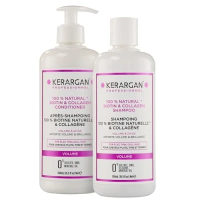 Image de Kerargan Shampoing &amp; Conditionner Set pour les cheveux, Taille: 1000 ml, White