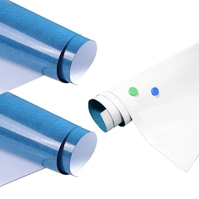 Image de 3pcs 90cm x 60cm Feuille Ferreuse Autocollante pour Aimants, Inscriptible Essuyable, Film Caoutchouc Ferreux Adhesif, Plaques de Fer Adhésives, Créez Propre Tableau Blanc Magnétique, TKD9020 3X