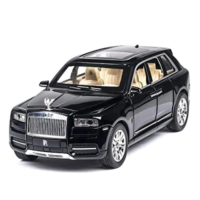 Image de wangch 1/24 Simulation Rolls Royce Cullinan Modèle De Voiture en Alliage, Jouet, avec Son Et Lumière Peut Ouvrir La Porte, Pull Back Cadeau Jouet pour Enfants