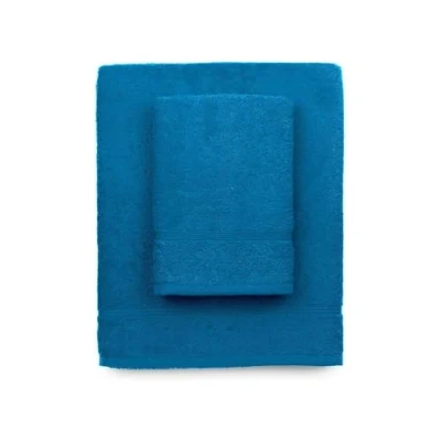 Image de zer0bed, Serviettes de Bain Turquoise, 2 Bain, Serviette Visage, Bidet, Couleur Unie, 100% Coton, Lot pièces