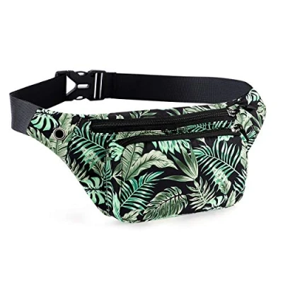 Image de HAWEE Sac Banane Sport de Taille Voyage Ceinture Course Unisexe Léger Multicolore avec Réglable et Prise Casque pour Homme Femme Randonnée Jogging Vélo
