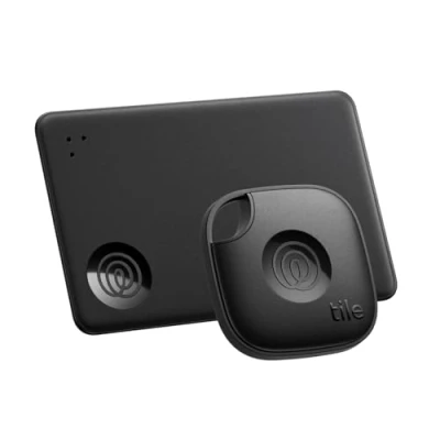 Image de Tile by Life360 Starter Pack (2024) trackers et dispositifs de Suivi d&#039;objets Bluetooth pour clés, Portefeuilles Autres. Lot 2 (Noir Mate/Slim)
