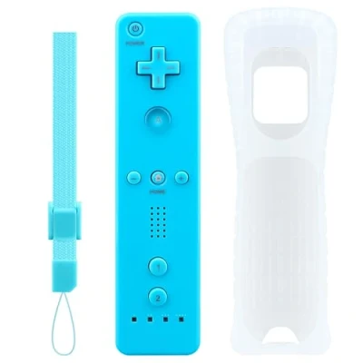 Image de OSTENT Capteur de mouvement Bluetooth Télécommande sans fil pour Nintendo Wii Console Jeu Couleur Bleu