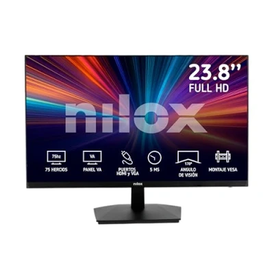 Image de Nilox MONITOR 23.8 NXM24FHD11 LED FHD 75HZ 16:9 5MS HDMI/VGA écran plat de PC 61 cm (24 ) 1920 x 1080 pixels Full HD Noir Neuf
