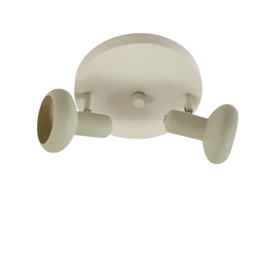 Image de Lindby spot pour plafond Huby, 2 lampes, crème/vert clair, fer
