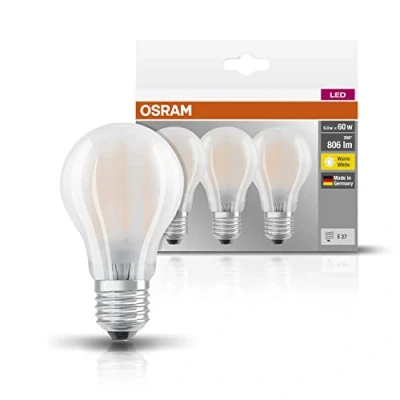 Image de Osram 4058075819351 Ampoule LED Verre 7,00 W E27 Blanc 3 pièces
