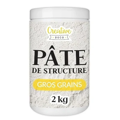 Image de Creative Deco Modeling Paste Pâte de Structure Gros Grains 2kg à Relief pour Peinture Acrylique Modelling Texturée Pate Modelage Effet 3D et Texture Art