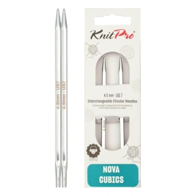 Image de KnitPro KP12322 Nova Cubique Aiguille Circulaire Interchangeable Normale Bois Multicolore 38 x 5,5 1,6 cm