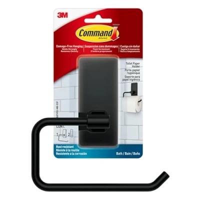 Image de Command Porte Papier Toilette [Amovible] : 1 Support (Noir Mat)