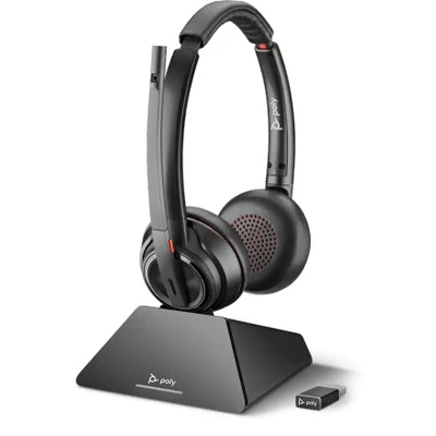Image de POLY 8220 UC Casque Sans fil Arceau Bureau/Centre d&#039;appels Noir Neuf