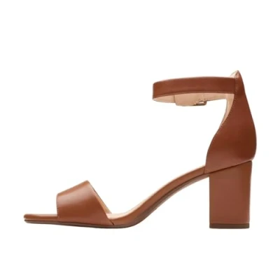 Image de Clarks Femme Deva Mae Escarpins, Marron Clair/Cuir, 42 EU