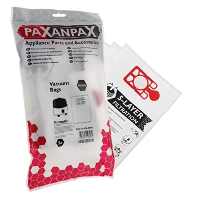 Image de Paxanpax VB390H Lot de 5 Sacs SMS compatibles Numatic NVM 1CH