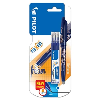 Image de Pilot Frixion Ball 3131910536871 Stylo roller effaçable Pointe large 1 mm + 3 recharges Bleu