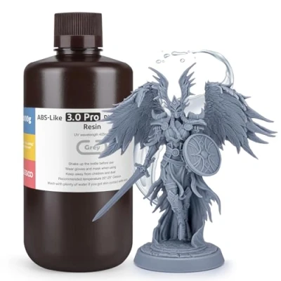 Image de ELEGOO Résine ABS Like 3.0 Pro pour Impression 3D Imprimante LCD MSLA DLP UV 405nm Photopolymère, Haute Précision, Résistance et Ténacité Améliorées, Gris 1000G