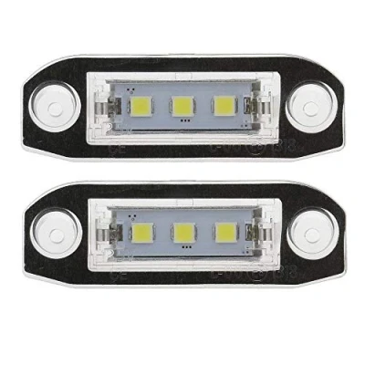 Image de GZCRDZ Lot de 2 lampes LED Canbus pour plaque d&#039;immatriculation S80 XC90 S40 V60 XC60 S60 C70 V50 XC70 V70 Blanc
