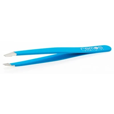 Image de REMOS Pince à sourcils Mini faite la main en acier inoxydable Bleu