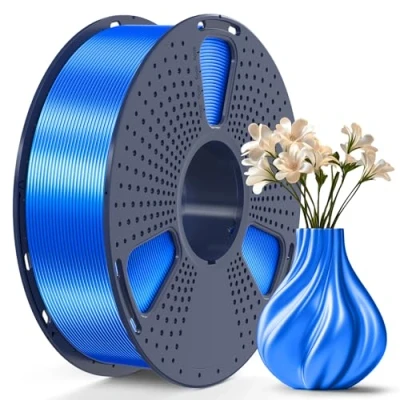 Image de SUNLU PLA Plus Silk Brillante Filament 1.75mm pour Imprimante 3D, PLA+ avec Finition Lisse et Soyeuse, Bon Rendu, Précision Dimensionnelle +/ 0.02mm, Bobine de 1kg(2.2lbs), Bleu