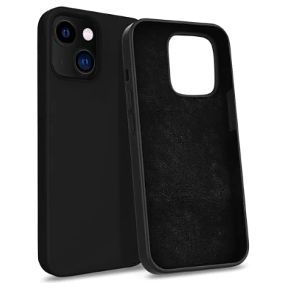 Image de MyGadget Coque Compatible avec Apple iPhone 13 Mini Case Protection Rigide Anti Choc Doublure Microfibre Noir