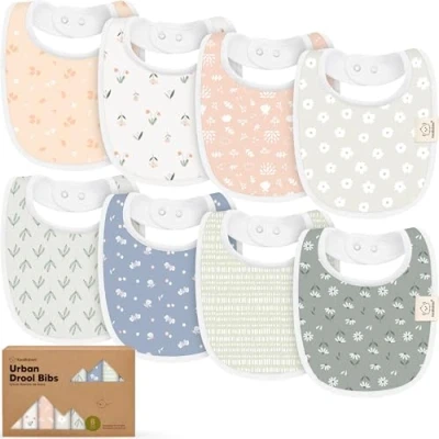 Image de KeaBabies Bavoirs Bébé Bio Pour Garçons Et Filles Bavoir De Dentition En Coton Biologique Nouveau Né Lavable Machine 0 24 Mois