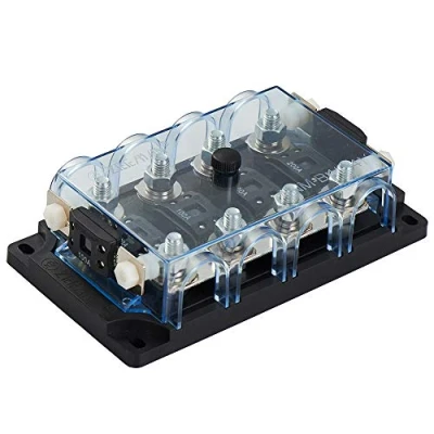 Image de Offgridtec® Porte fusible Mega Fuse 4 voies avec support pour de rechange.
