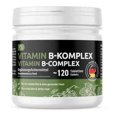 Image de GreenPet Vitamine B Complexe 120 Tabs pour Chiens Fournit Les vitamines essentielles (B1, B2, B3, B5, B6, B9 &amp; B12), comprimés de avec Acide folique, jusqu&#039;à 4 Mois