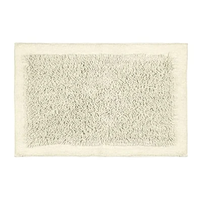 Image de WENKO tapis de bain Sidyma, douche 100 % coton bio certifié, aspect shaggy doux et tendance, dessous antidérapant, lavable à 40 C, (L x P) : 60 90, beige
