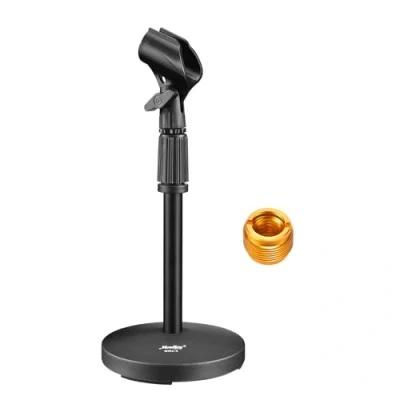 Image de Moukey Support de micro réglable, pieds et supports pour micros bureau avec clip antidérapant Blue Yeti Snowball MMs 2