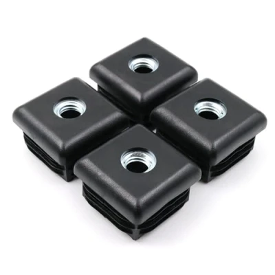 Image de Design61 Lot de 4 bouchons filetés carrés 40 x mm 1 à 2 Avec filetage intérieur M10