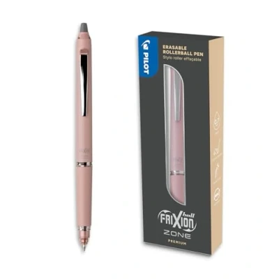 Image de PILOT Frixion Ball Zone Rose en coffret cadeau Stylo rétractable effaçable premium à Encre thermosensible roller rechargeable et ergonomique noire Pointe moyenne