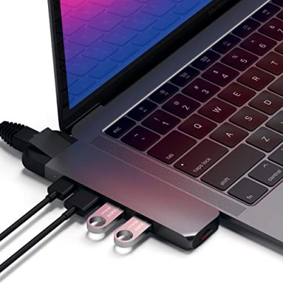 Image de Adaptateur Satechi Pro USB C vers 4K HDMI Ethernet Gris ST TCPHEM
