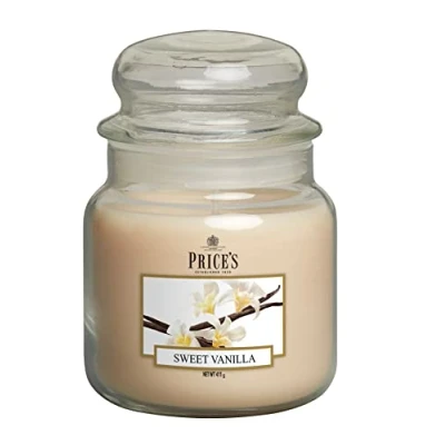 Image de Price&#039;s Bougie en pot moyenne à la vanille douce Parfum doux, délicieux et de qualité longue durée Jusqu&#039;à 90 heures combustion Idéal pour toutes les occasions