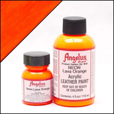 Image de Peinture cuir Angelus Orange Lave