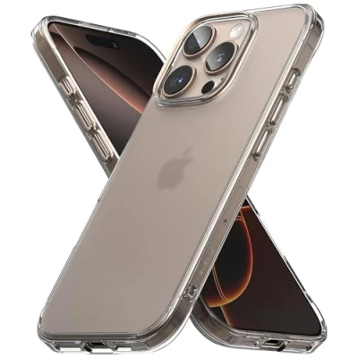 Image de Ringke Coque Compatible avec iPhone 16 Pro Max [Fusion Matte] Translucide Ultra Fine Solide Rigide Back Souple Bumper Antichoc Protection Étui Case Accessoires Matte Clear
