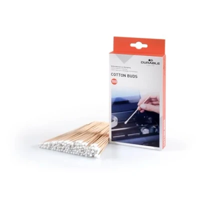 Image de Durable 578902 Cotton Buds Cotons Tiges Longs Spécial Nettoyage Accès Difficiles Matériels Informatiques Sachet de 100